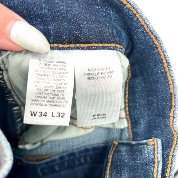 LUCKY BRAND Men's 223 Coolmax Straight-Leg Jeans 34x32 Harrison Blue NWT - Picture 12 of 12